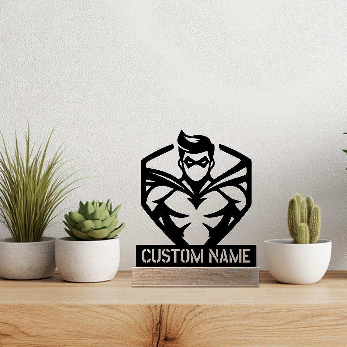 Art Crafting - 1pc Abstract robot Customized Name Metal