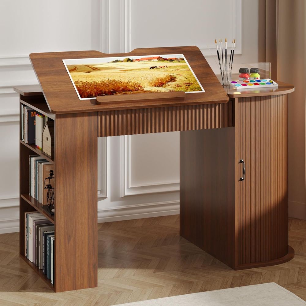 Art Crafting - Storage Cabinet Desk with Drawers, Open