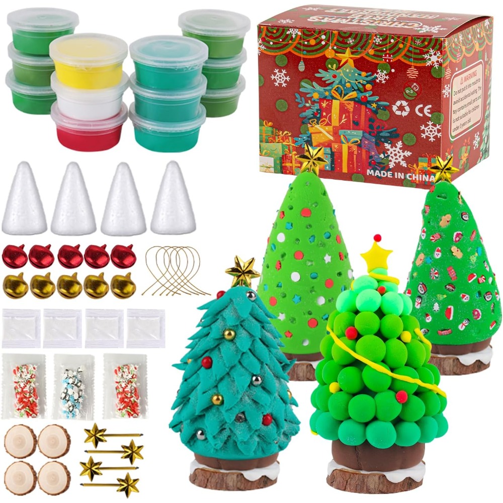 Air Dry Clay - Christmas Trees DIY Crafts Kit for
