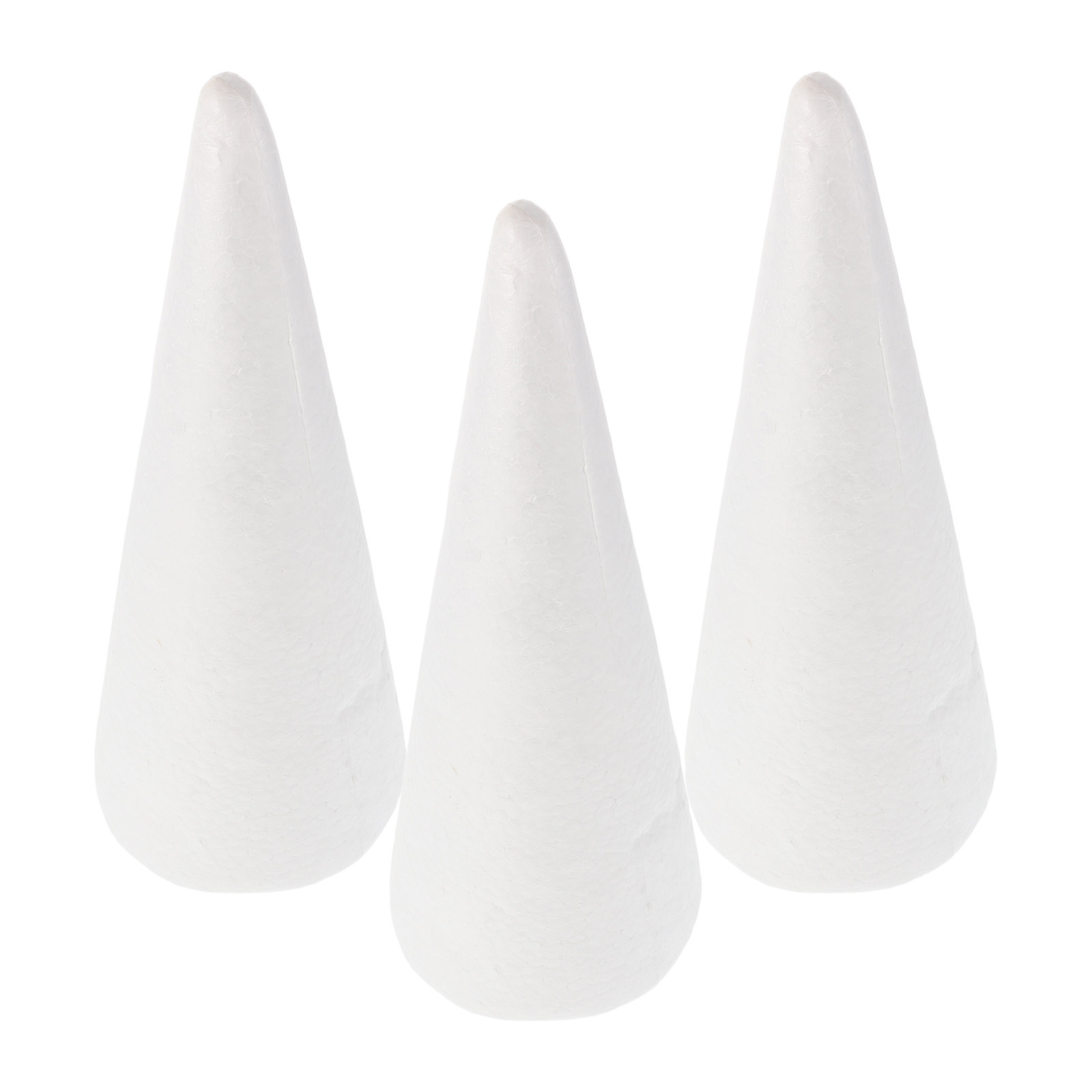 Art Craft Christmas Tree - 3Pcs Foam Cones Cone Shaped Polystyrene