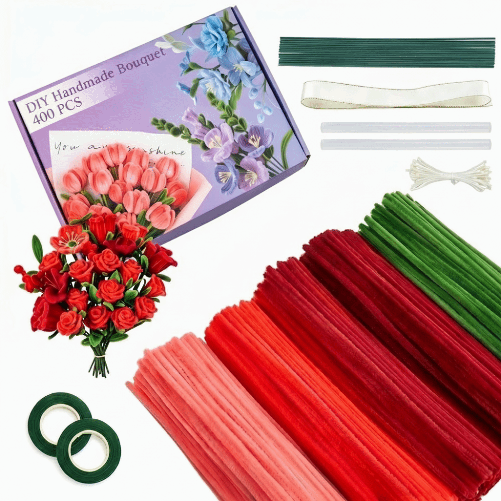 Art Craft Flower Making - 400 Pieces Creative 12 Inch Pipe