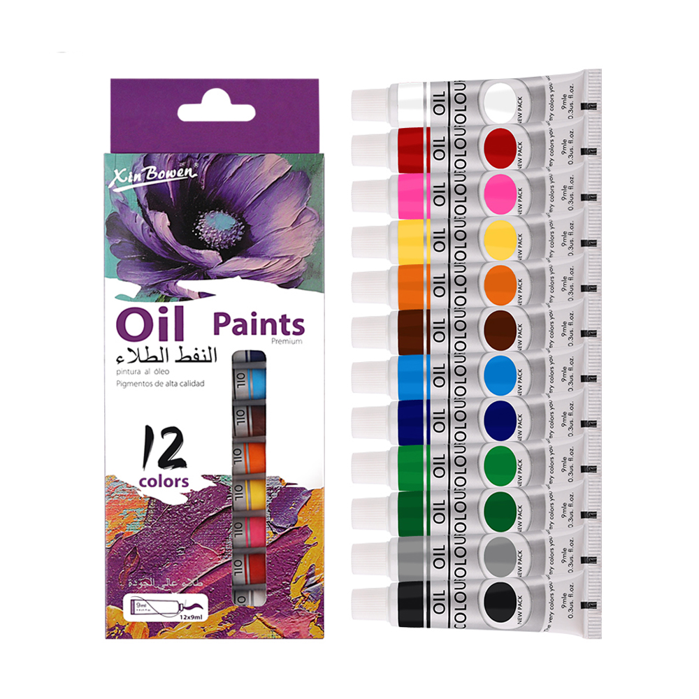 Art Craft Youtube - 12 Color Oil Paints Set 9ml
