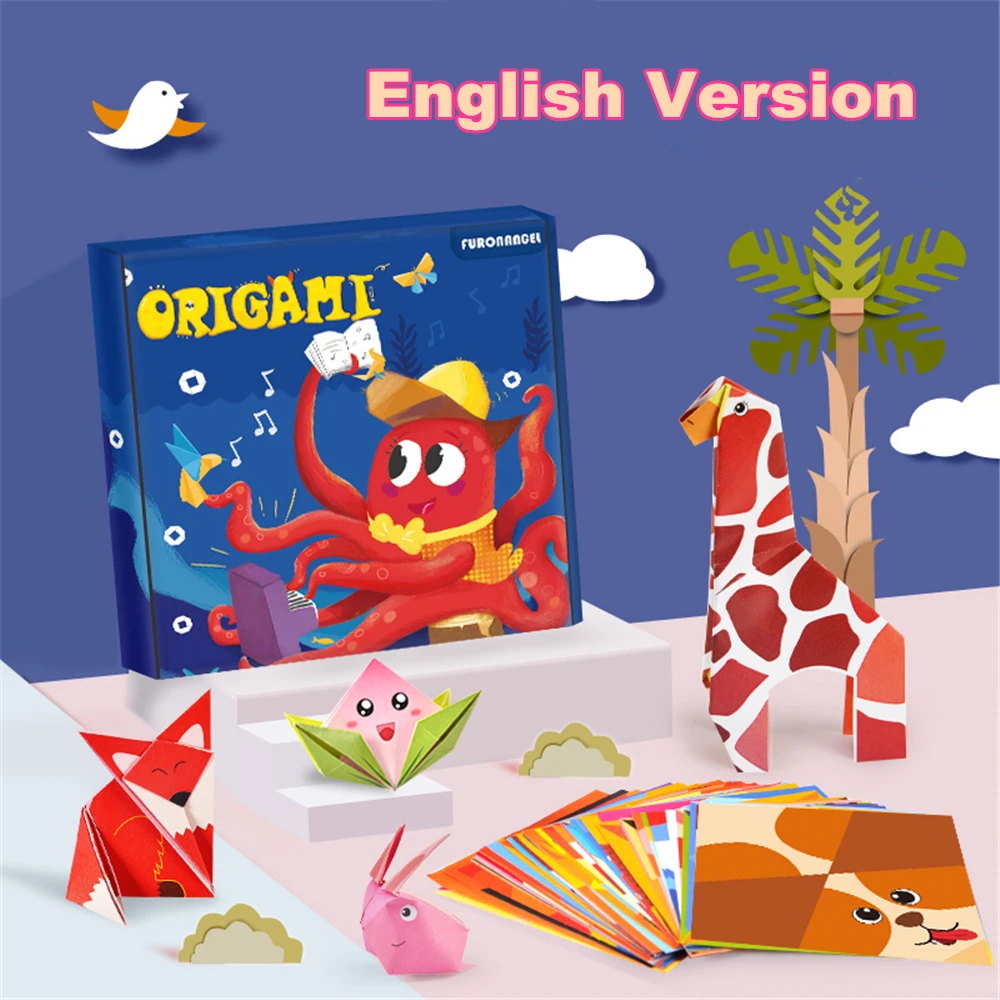 Art Craft Education - 54/108Pcs Montessori Toys Cartoon Animal Origami