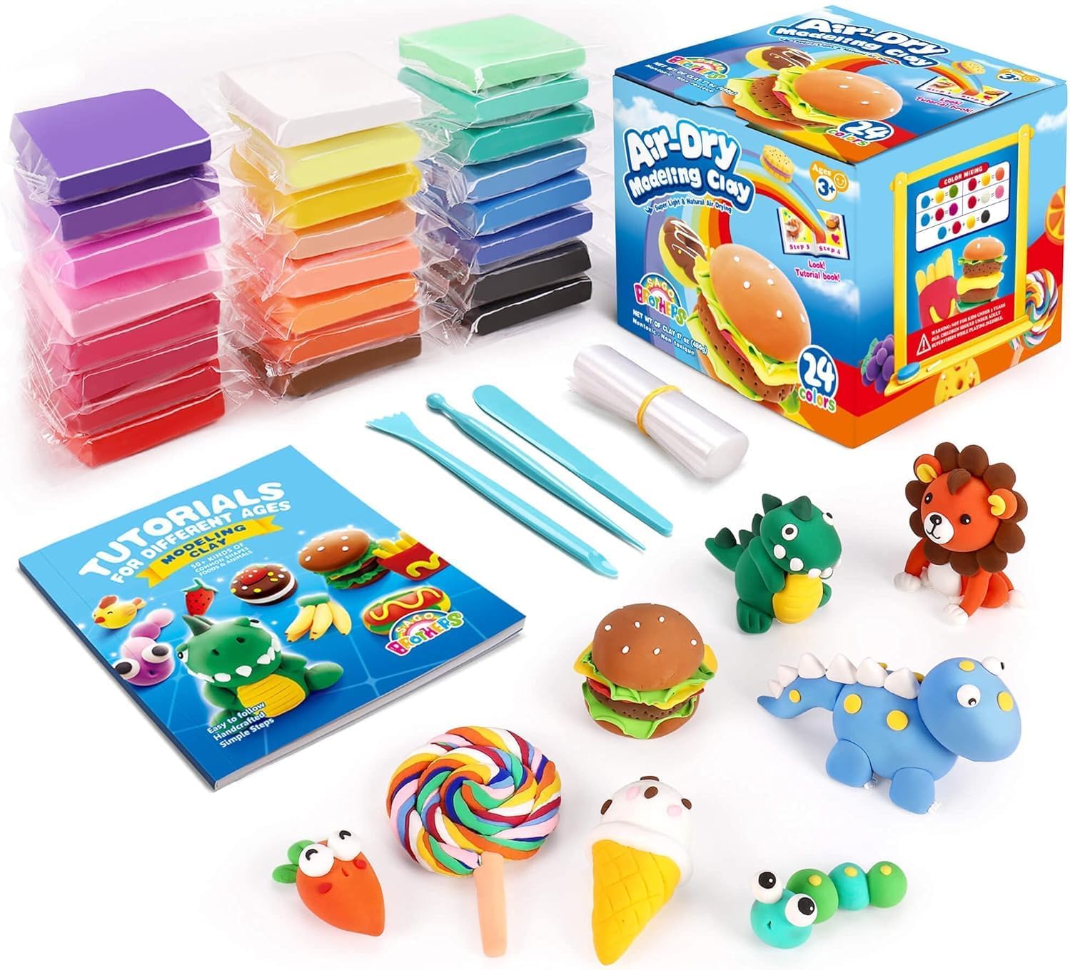 Art Crafting - 24 Colors Air Dry Clay Kit