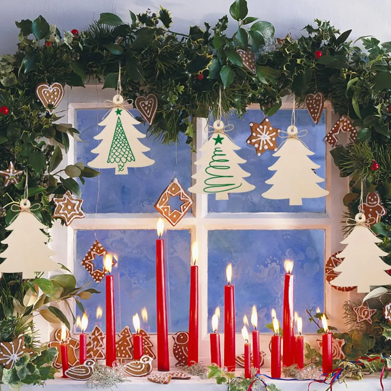 Art And Craft Xmas Tree - DIY Paintable Blank Wooden Christmas Tree