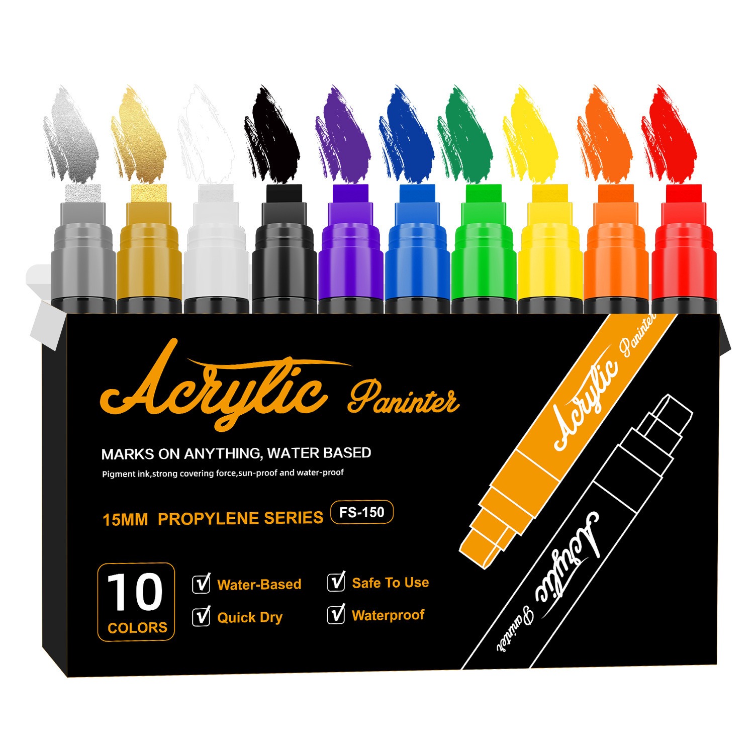 10 Colors Jumbo Markers 15mm J - Art Craft Jumbo บทวิจารณ์และราคา