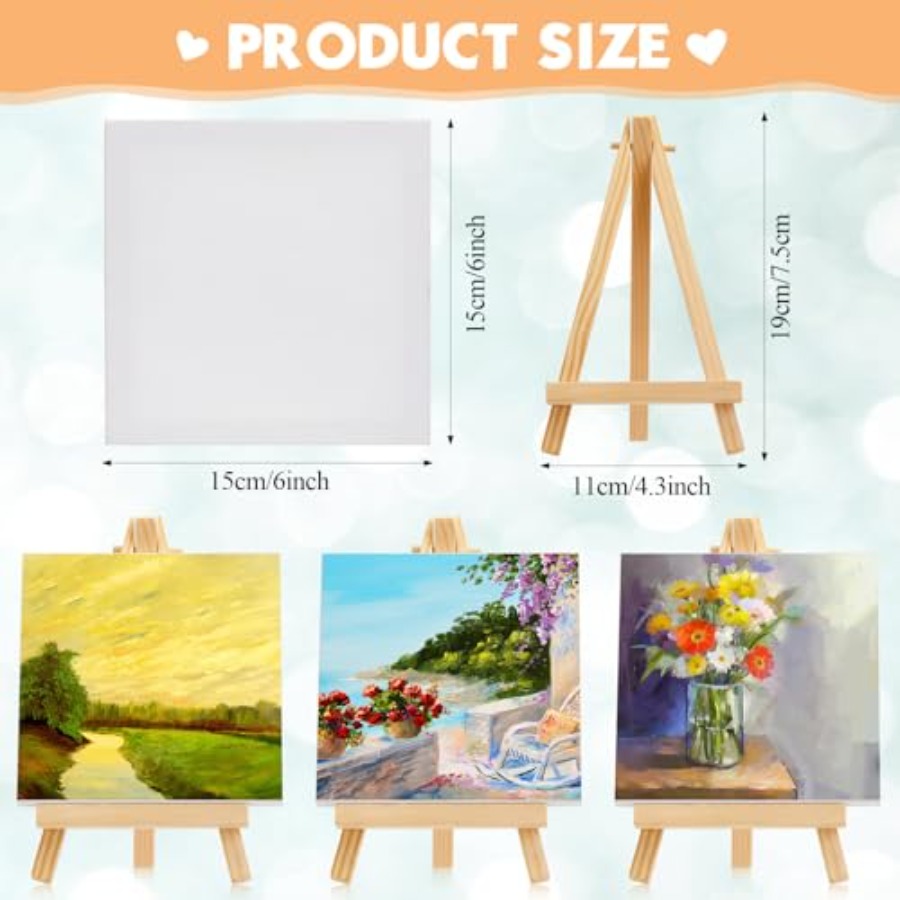 32 Pack 6 x 6 Inch Mini Canvas - Art X Craft บทวิจารณ์และราคา
