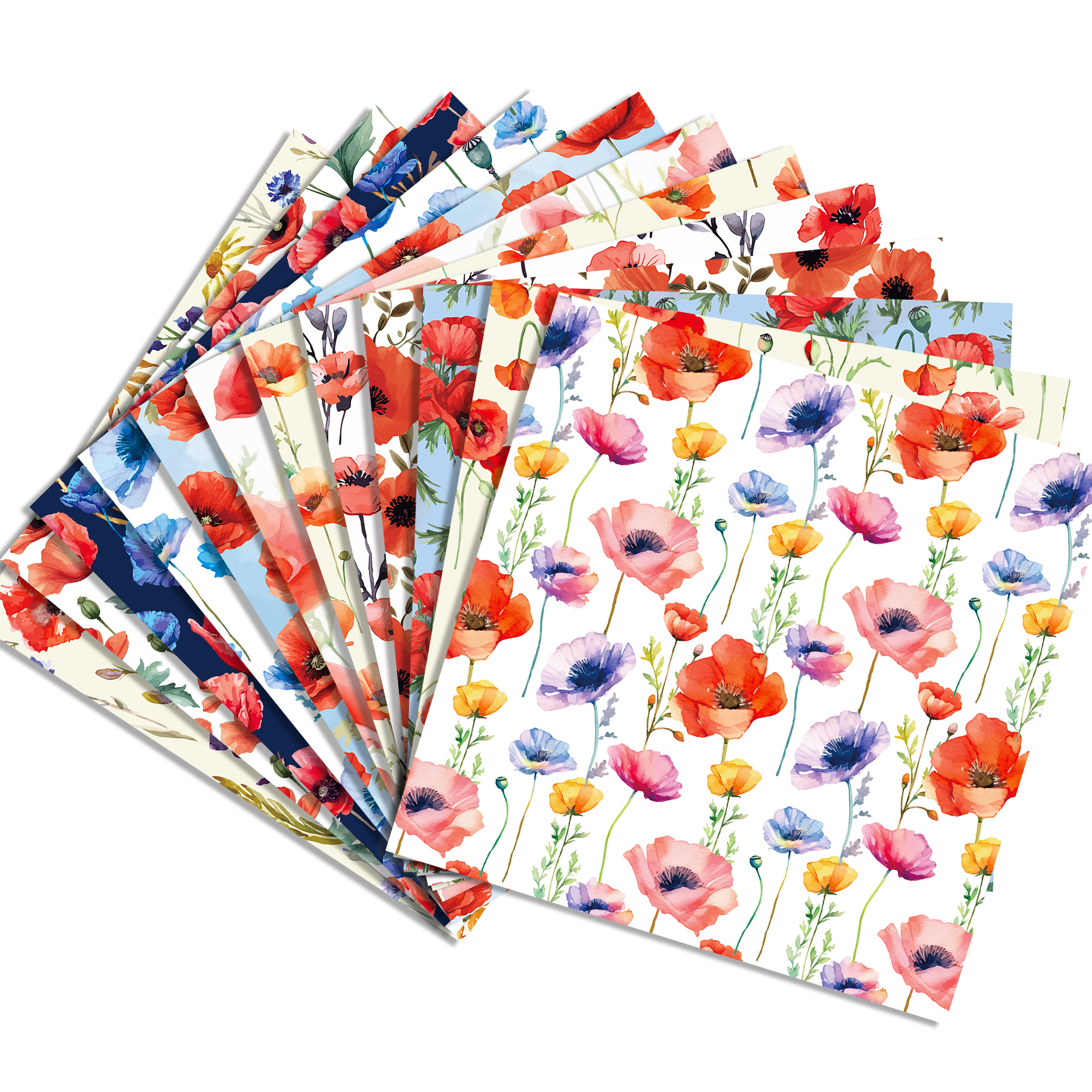 24pcs 30*30cm Poppy Red Flower - Art Craft Flower Making บทวิจารณ์และราคา