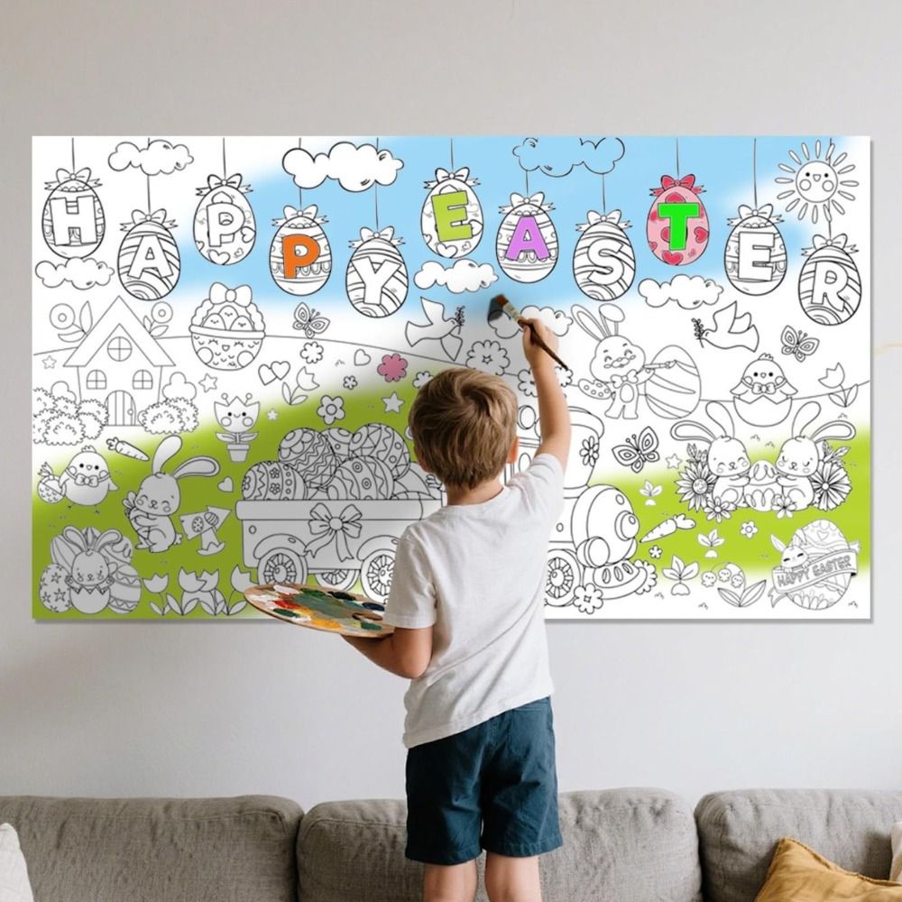 DIY Easter Giant Coloring Post - Art Craft Jumbo บทวิจารณ์และราคา