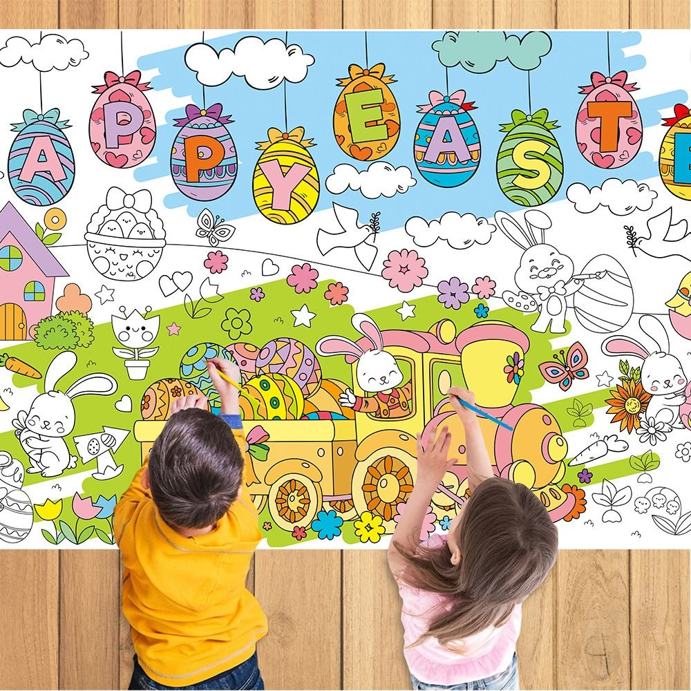 DIY Easter Giant Coloring Post - Art Craft Jumbo บทวิจารณ์และราคา