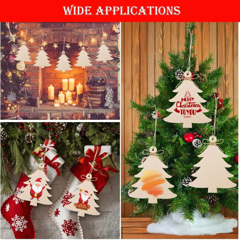 Paintable Blank Wooden christm - Art And Craft Xmas Tree บทวิจารณ์และราคา