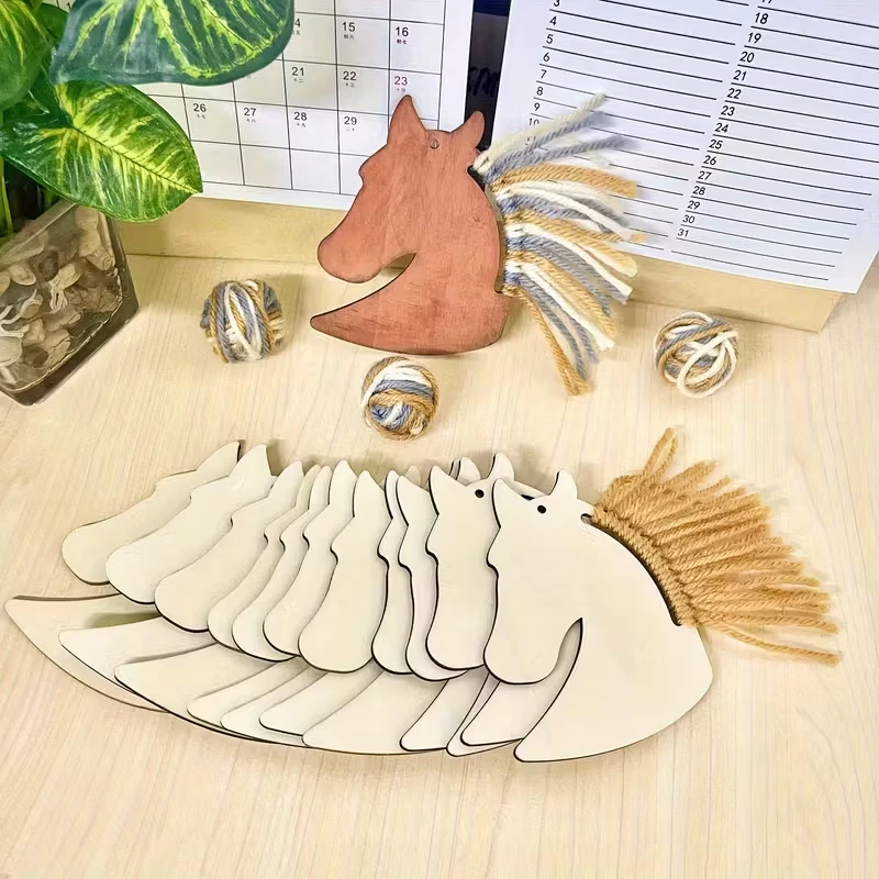 20pcs Wooden Horse Head Decora - Art Craft Horse บทวิจารณ์และราคา