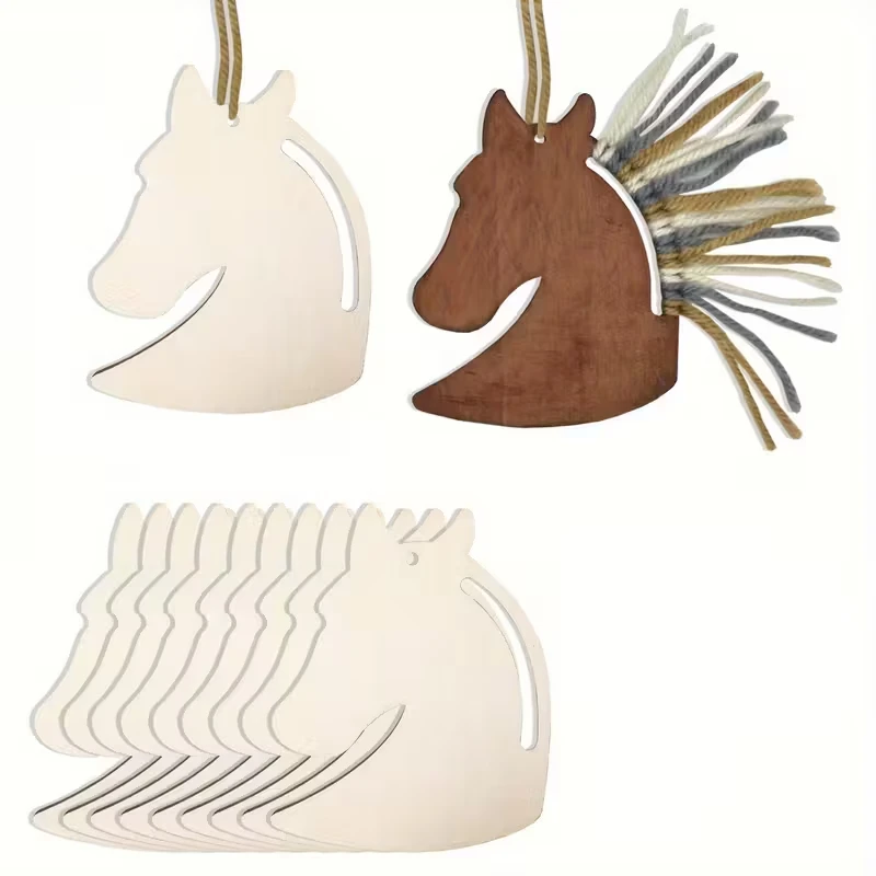 20pcs Wooden Horse Head Decora - Art Craft Horse บทวิจารณ์และราคา