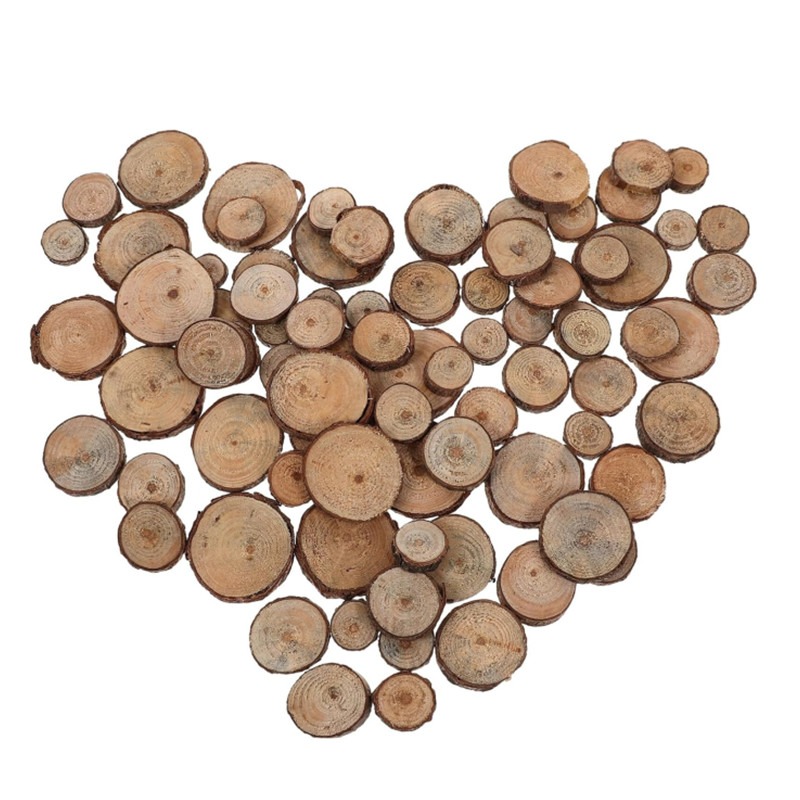 Unfinished Wood Slices Discs C - Art Craft Christmas Tree บทวิจารณ์และราคา