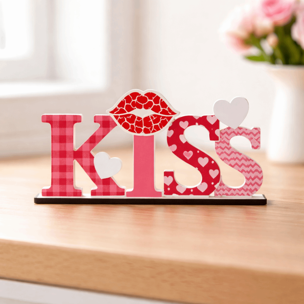 LOVE KISS Love Wood Knot Ornam - Art And Craft Valentine บทวิจารณ์และราคา