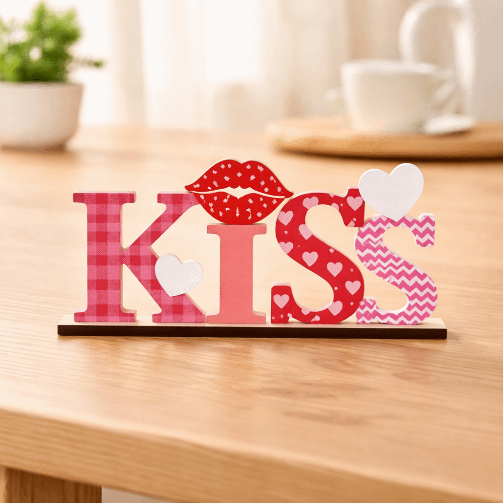 LOVE KISS Love Wood Knot Ornam - Art And Craft Valentine บทวิจารณ์และราคา