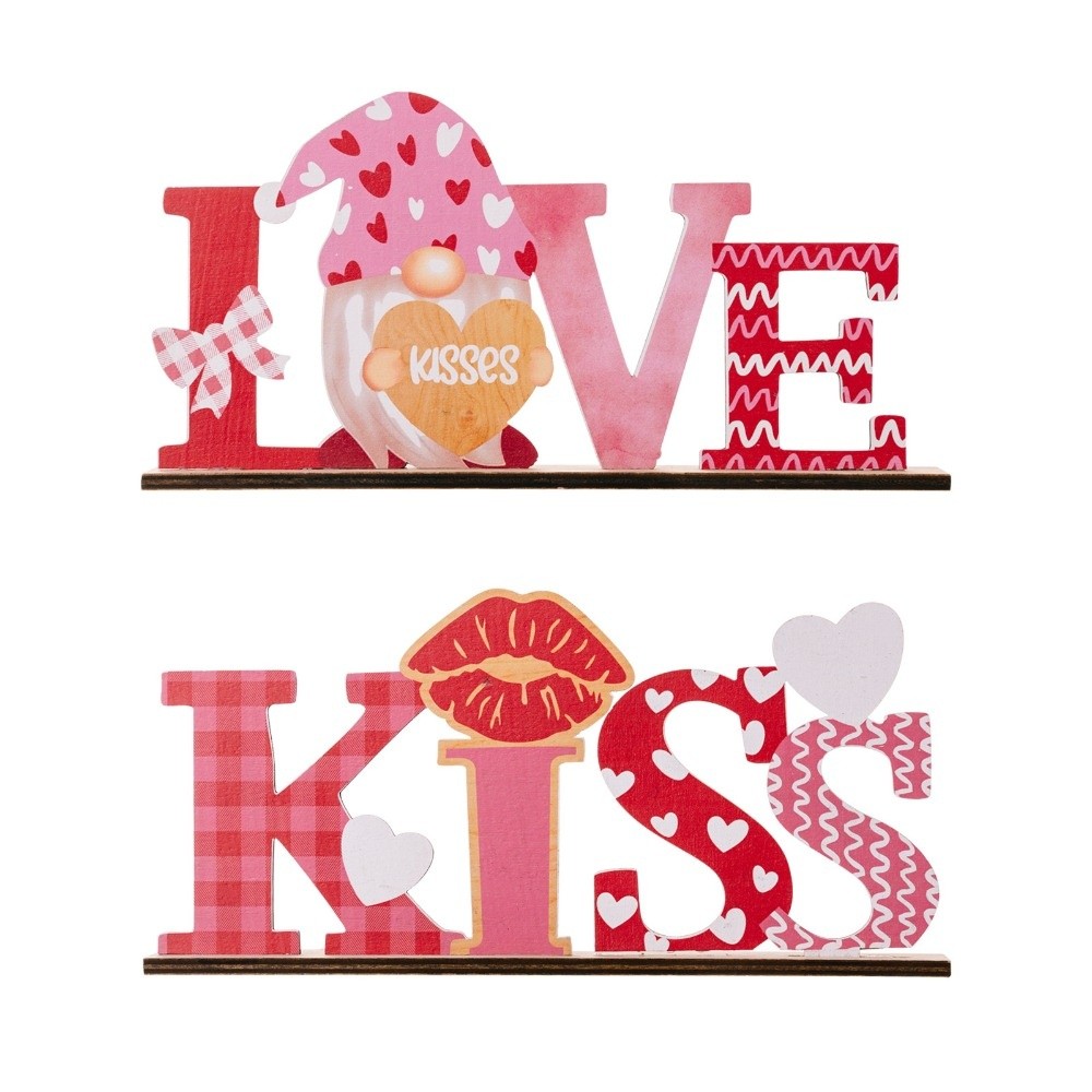 LOVE KISS Love Wood Knot Ornam - Art And Craft Valentine บทวิจารณ์และราคา