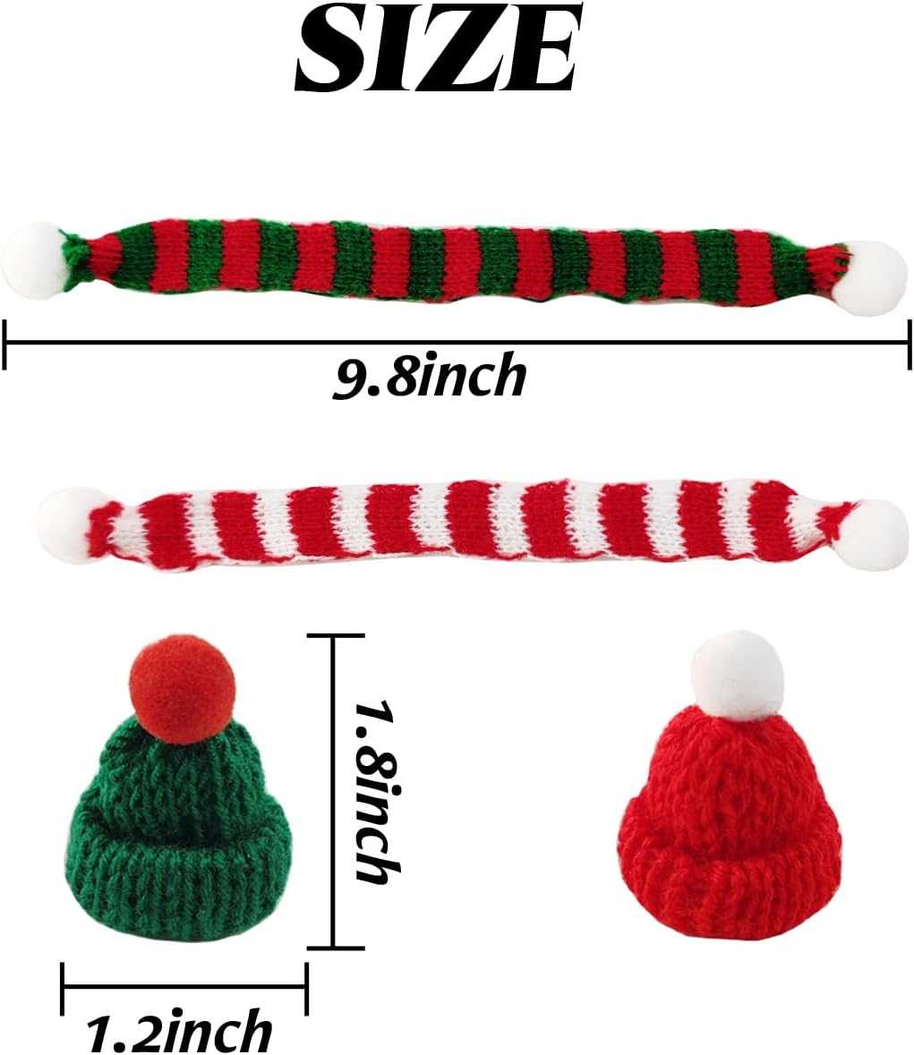 32PCS Mini Knit Hat Mini Chris - Art Craft Christmas Tree บทวิจารณ์และราคา