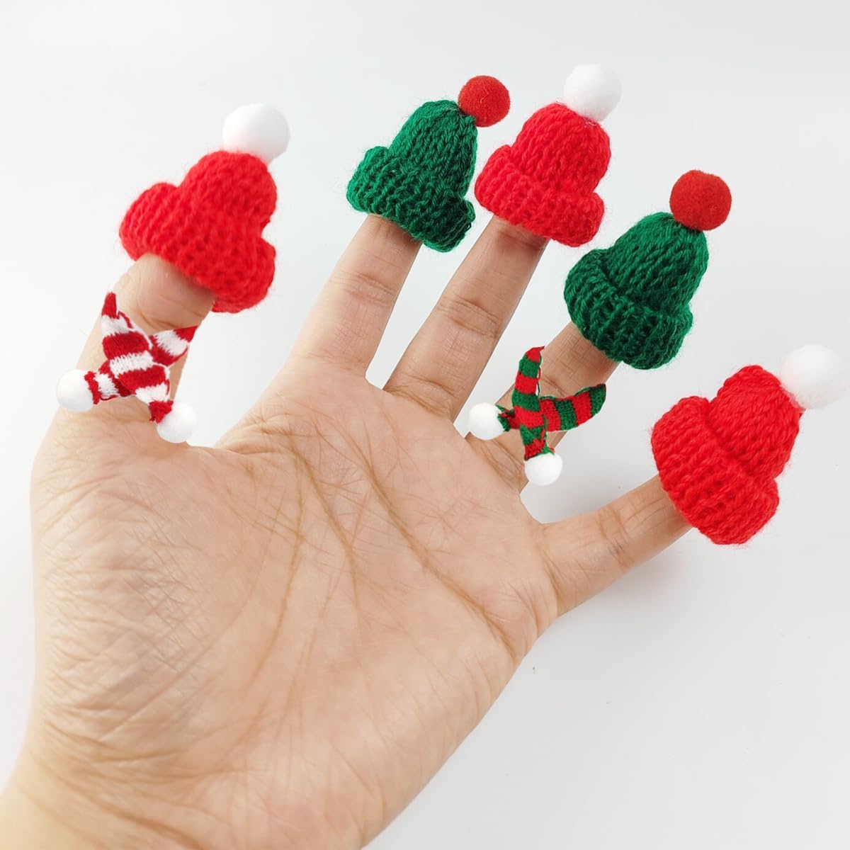 32PCS Mini Knit Hat Mini Chris - Art Craft Christmas Tree บทวิจารณ์และราคา