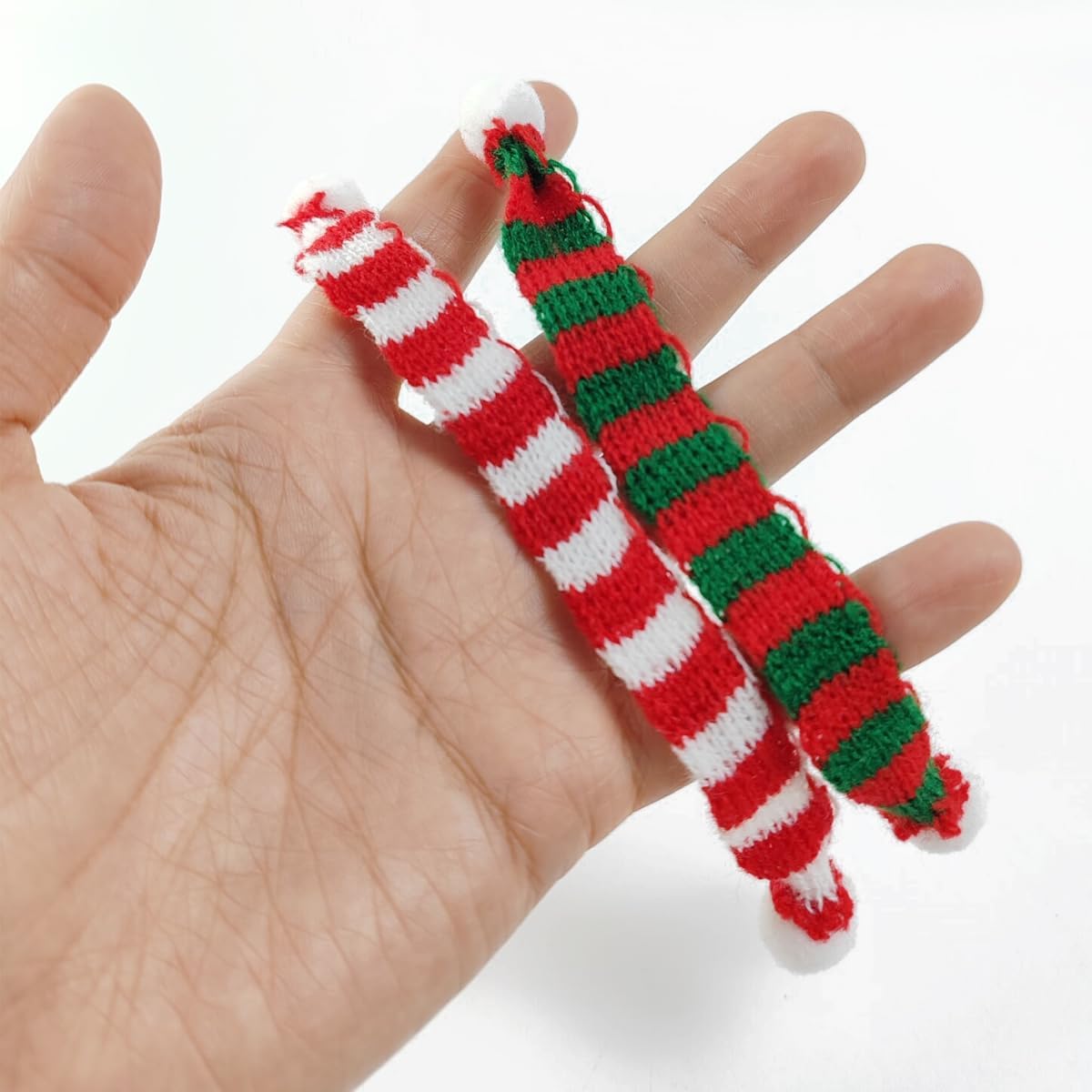 32PCS Mini Knit Hat Mini Chris - Art Craft Christmas Tree บทวิจารณ์และราคา