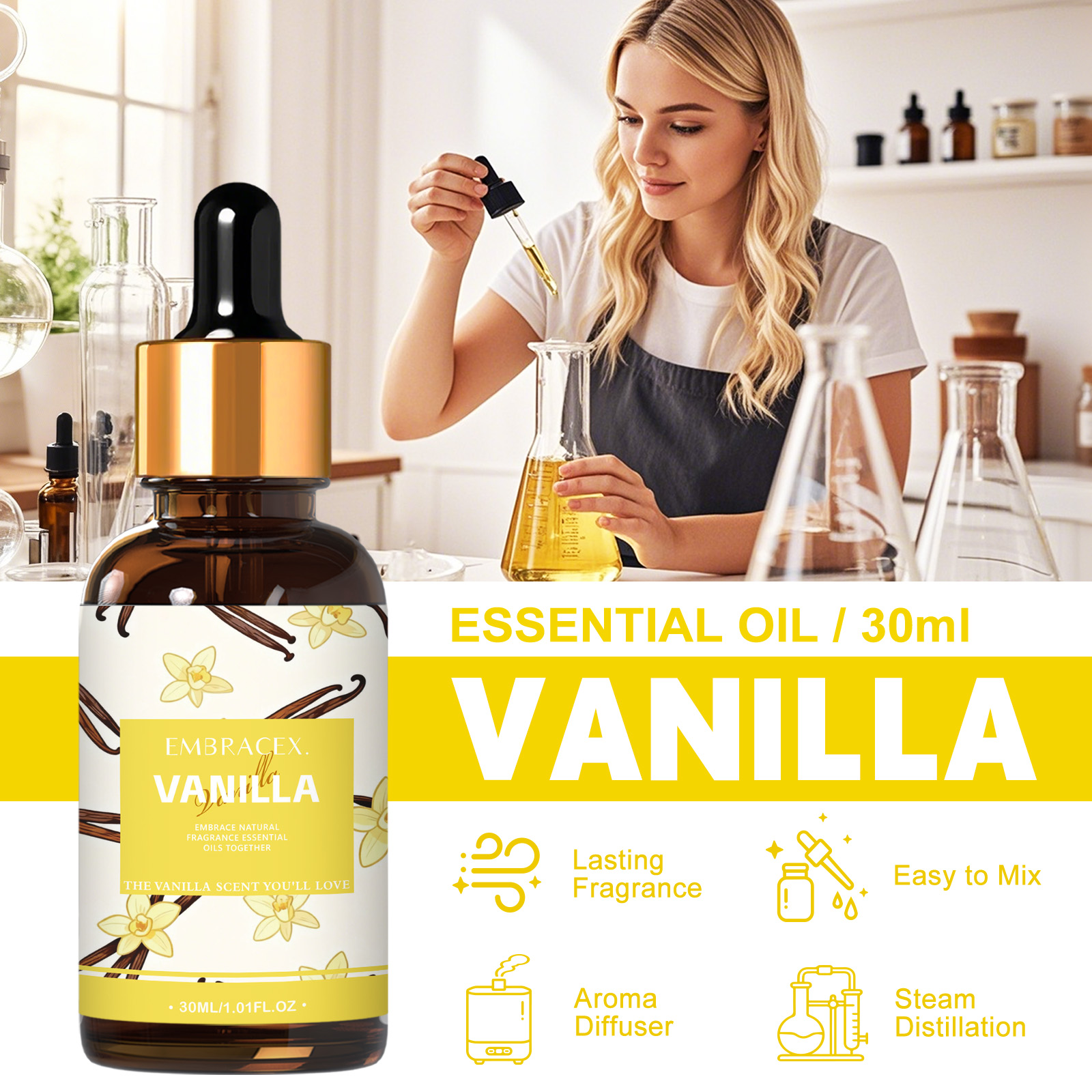 30ml Vanilla Essential Oil Per - Art Craft Things บทวิจารณ์และราคา