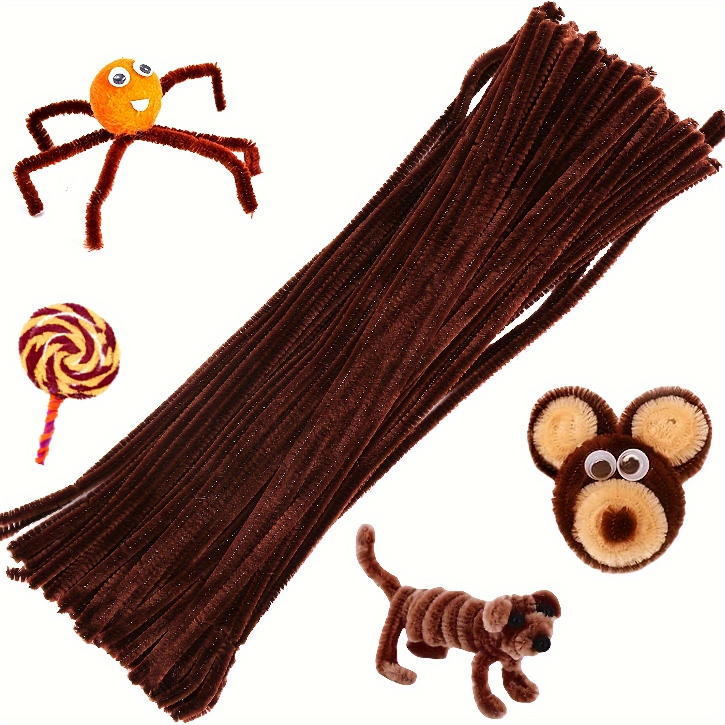 100 Pcs Coffee Pipe Cleaners,P - Art Craft Things บทวิจารณ์และราคา