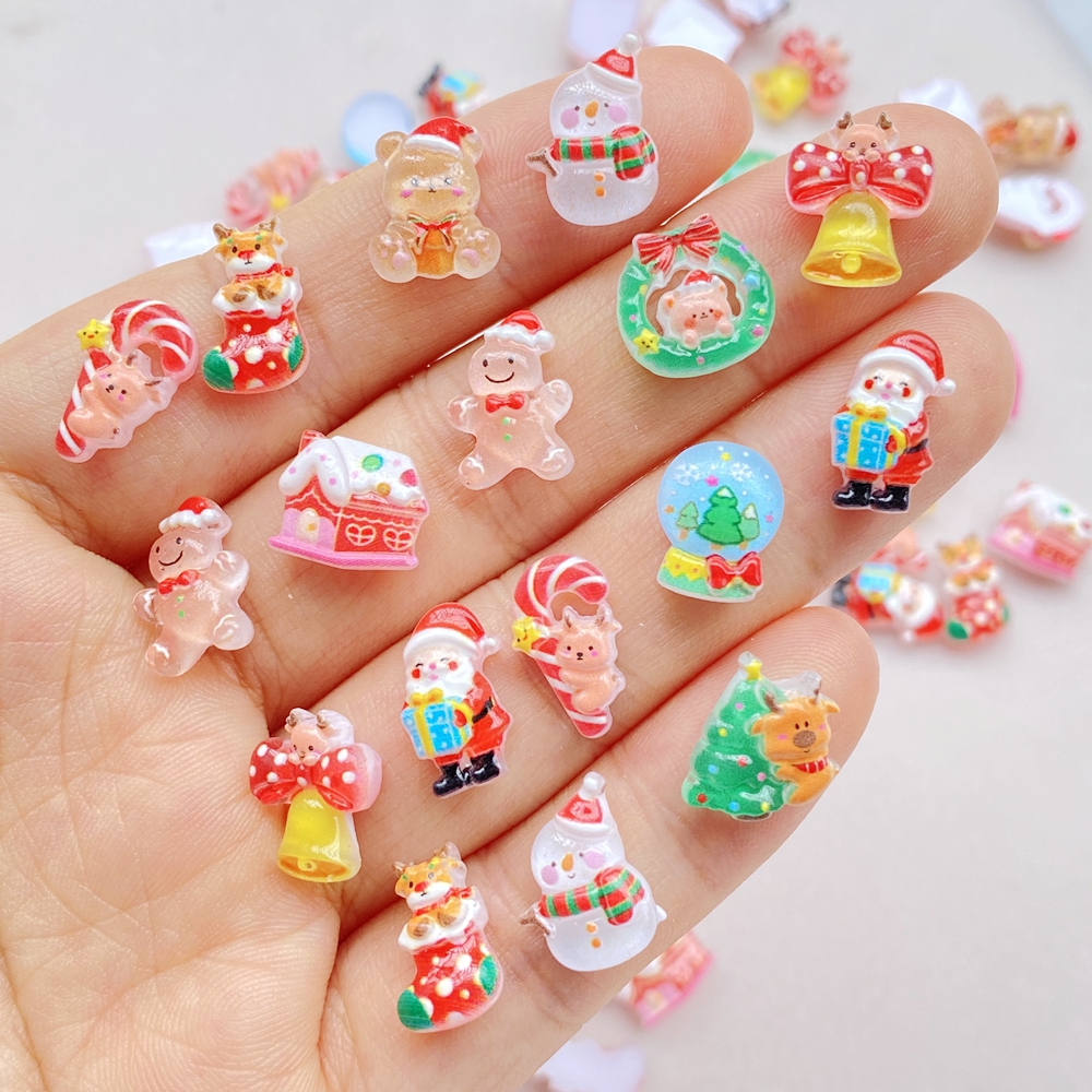 50pcs Resin Mini Cartoon Chris - Art Craft Christmas Tree บทวิจารณ์และราคา