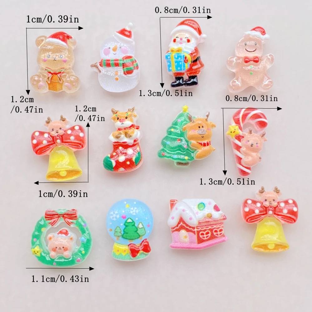 50pcs Resin Mini Cartoon Chris - Art Craft Christmas Tree บทวิจารณ์และราคา