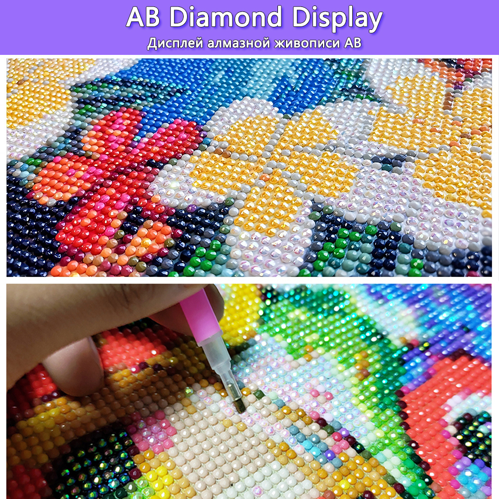 Blank Canvas Diamond painting  - Acrylic Pour Paint บทวิจารณ์และราคา