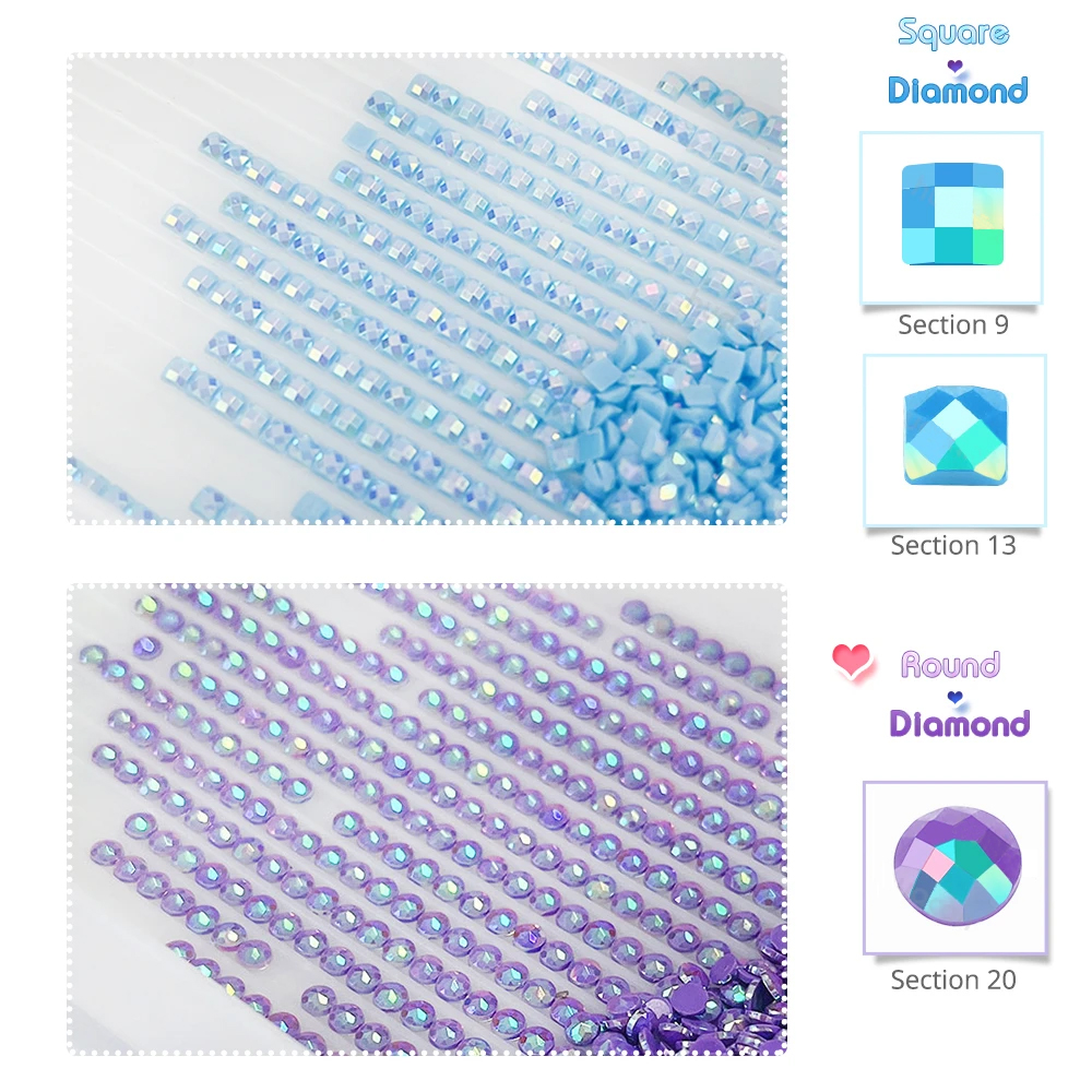 Blank Canvas Diamond painting  - Acrylic Pour Paint บทวิจารณ์และราคา