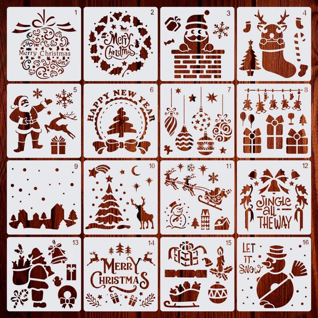 8/12/16pcs Christmas Painting  - Art And Craft Xmas Tree บทวิจารณ์และราคา