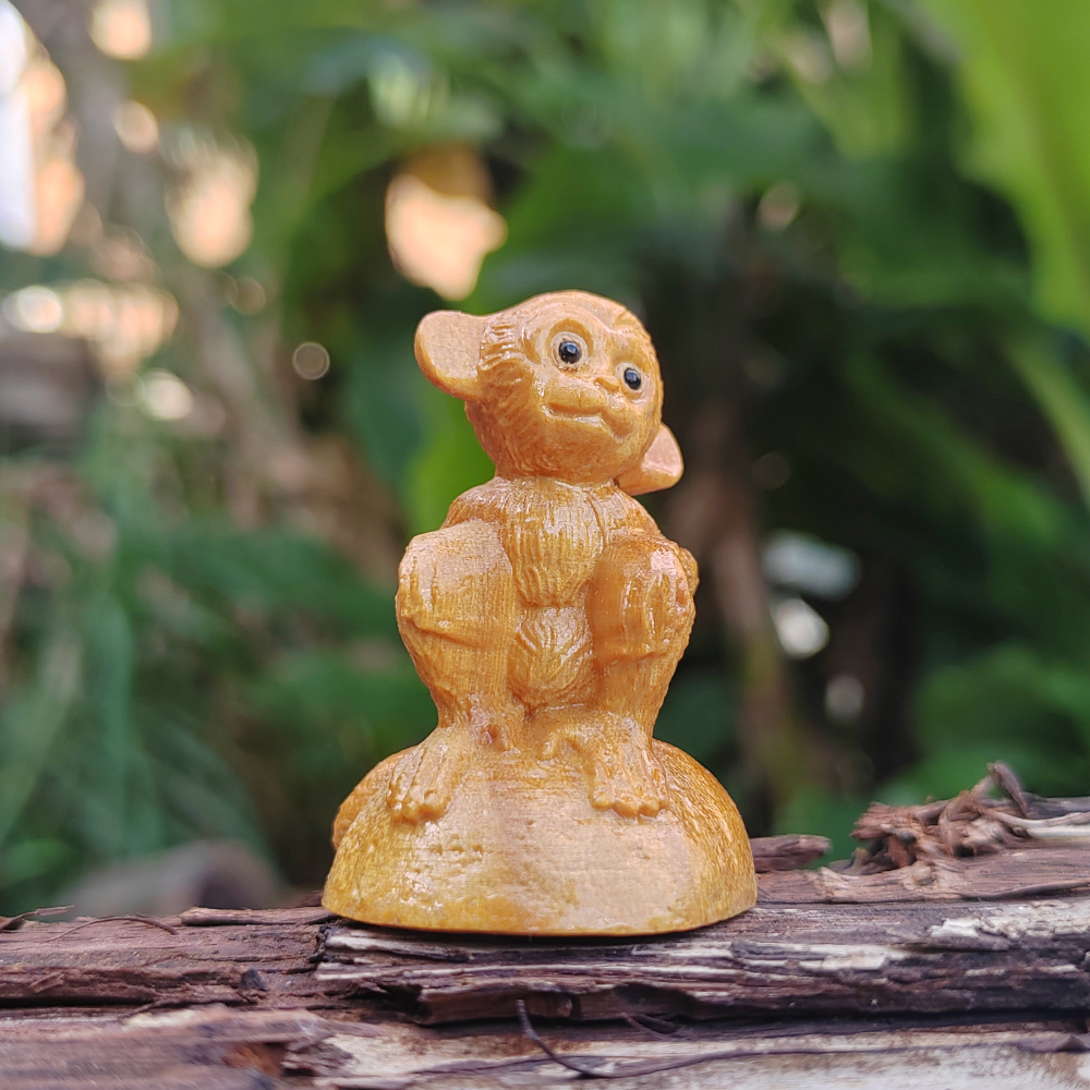 Monkey Wood Carving Statue, An - Art And Craft Jungle บทวิจารณ์และราคา