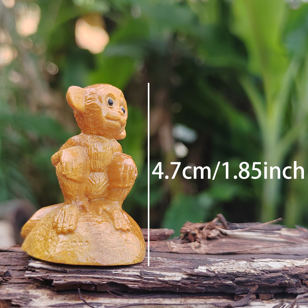 Monkey Wood Carving Statue, An - Art And Craft Jungle บทวิจารณ์และราคา