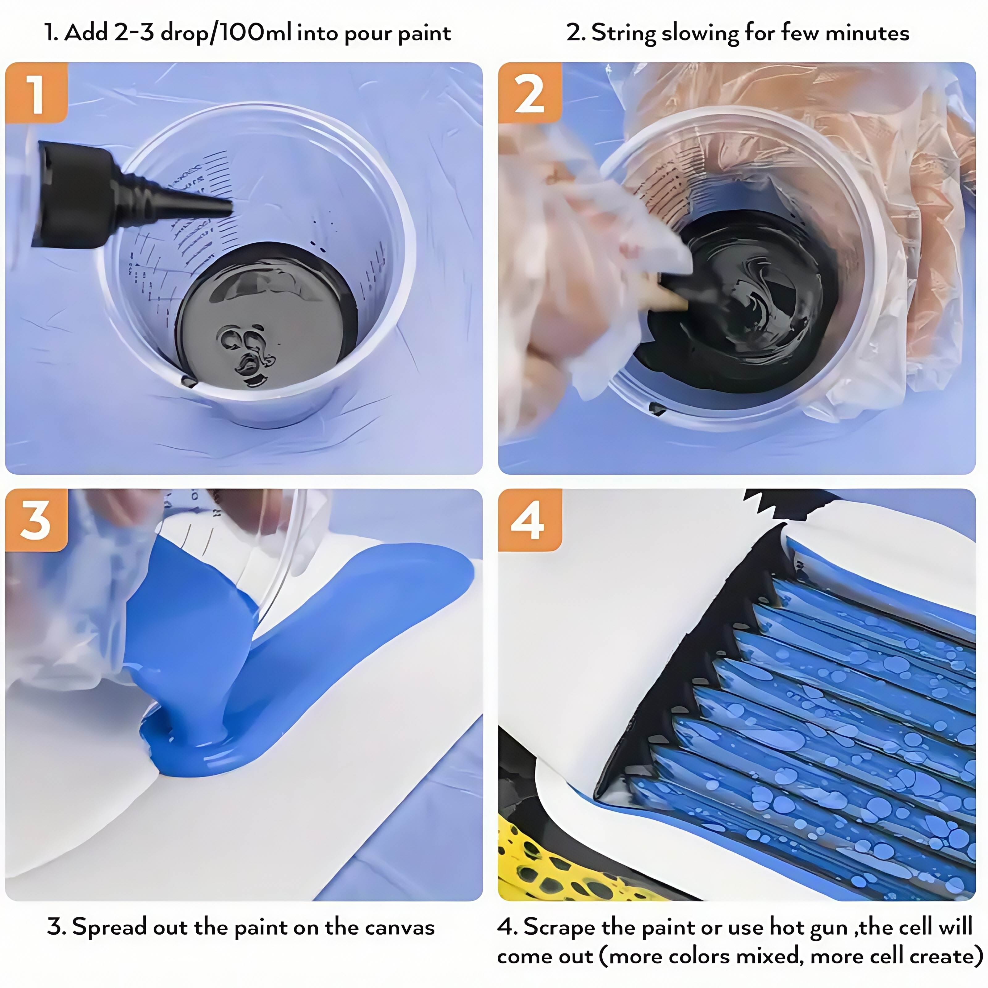 Silicone Pouring Oil for Acryl - Acrylic Pour Paint บทวิจารณ์และราคา