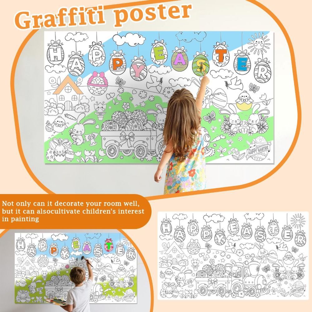 DIY Easter Giant Coloring Post - Art Craft Jumbo บทวิจารณ์และราคา
