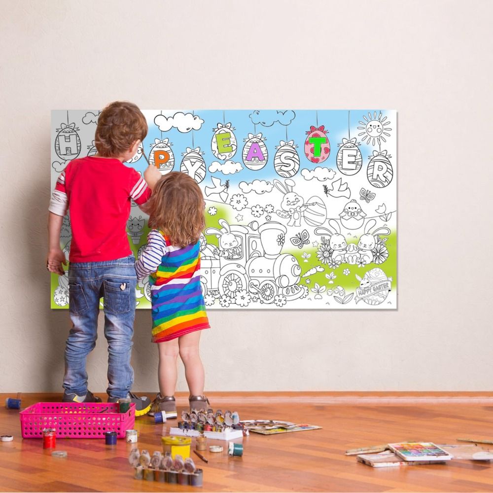 DIY Easter Giant Coloring Post - Art Craft Jumbo บทวิจารณ์และราคา