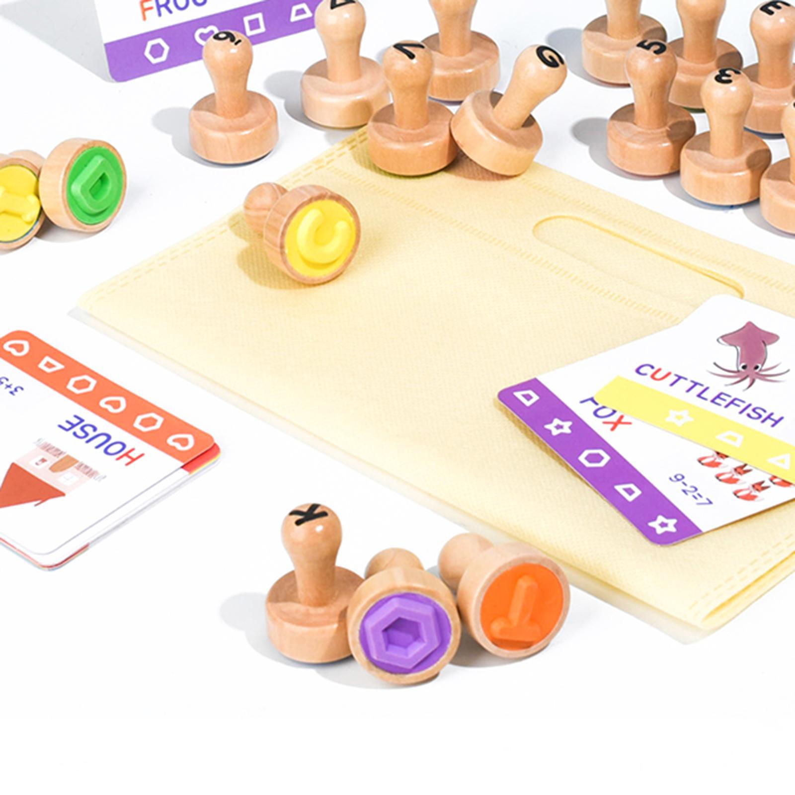 Wooden Alphabet Number Stamp E - Art Craft Education บทวิจารณ์และราคา