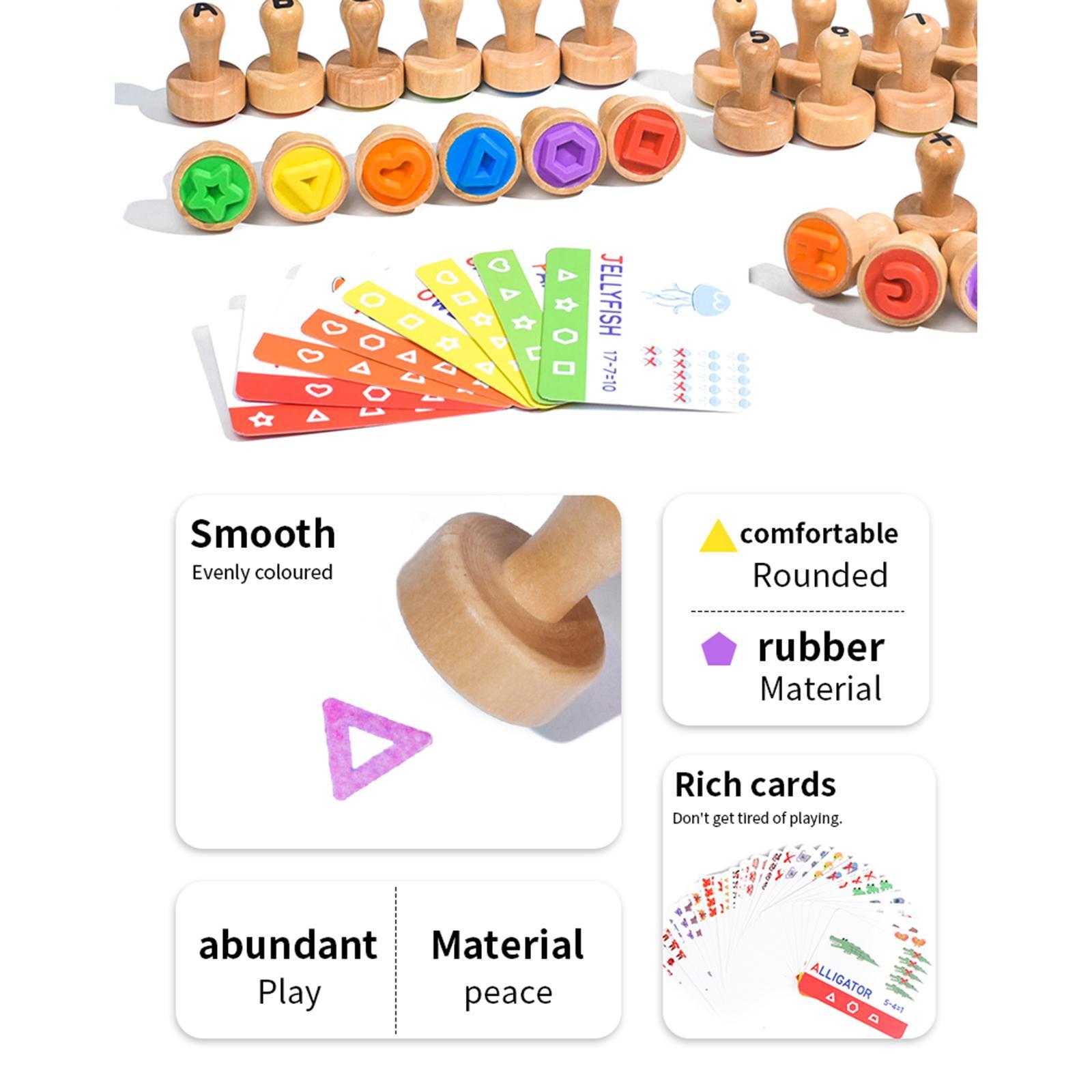 Wooden Alphabet Number Stamp E - Art Craft Education บทวิจารณ์และราคา