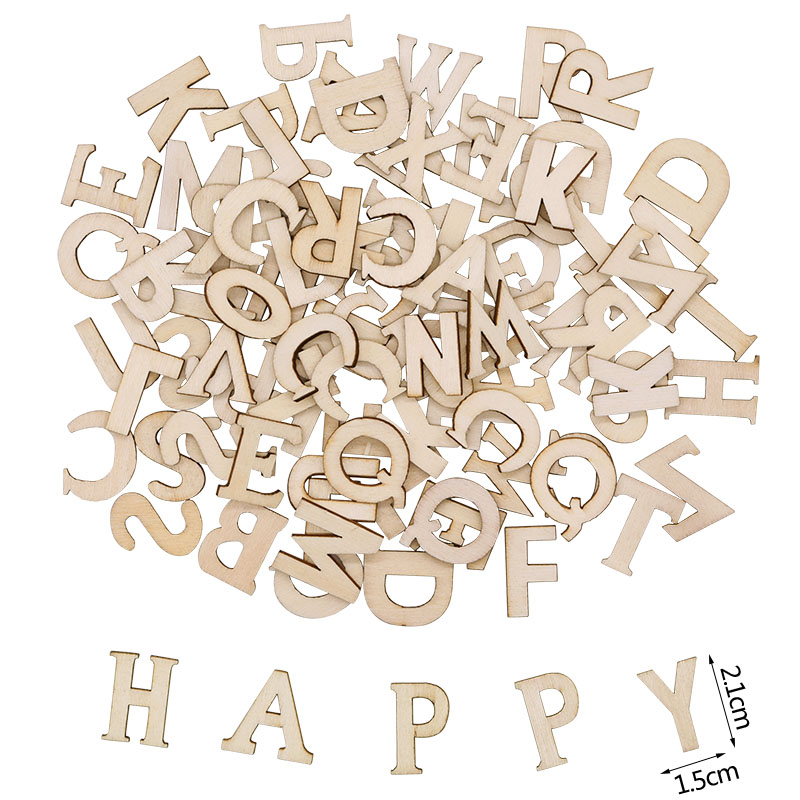 100pcs Wood English Alphabet D - Letter S Art Craft บทวิจารณ์และราคา