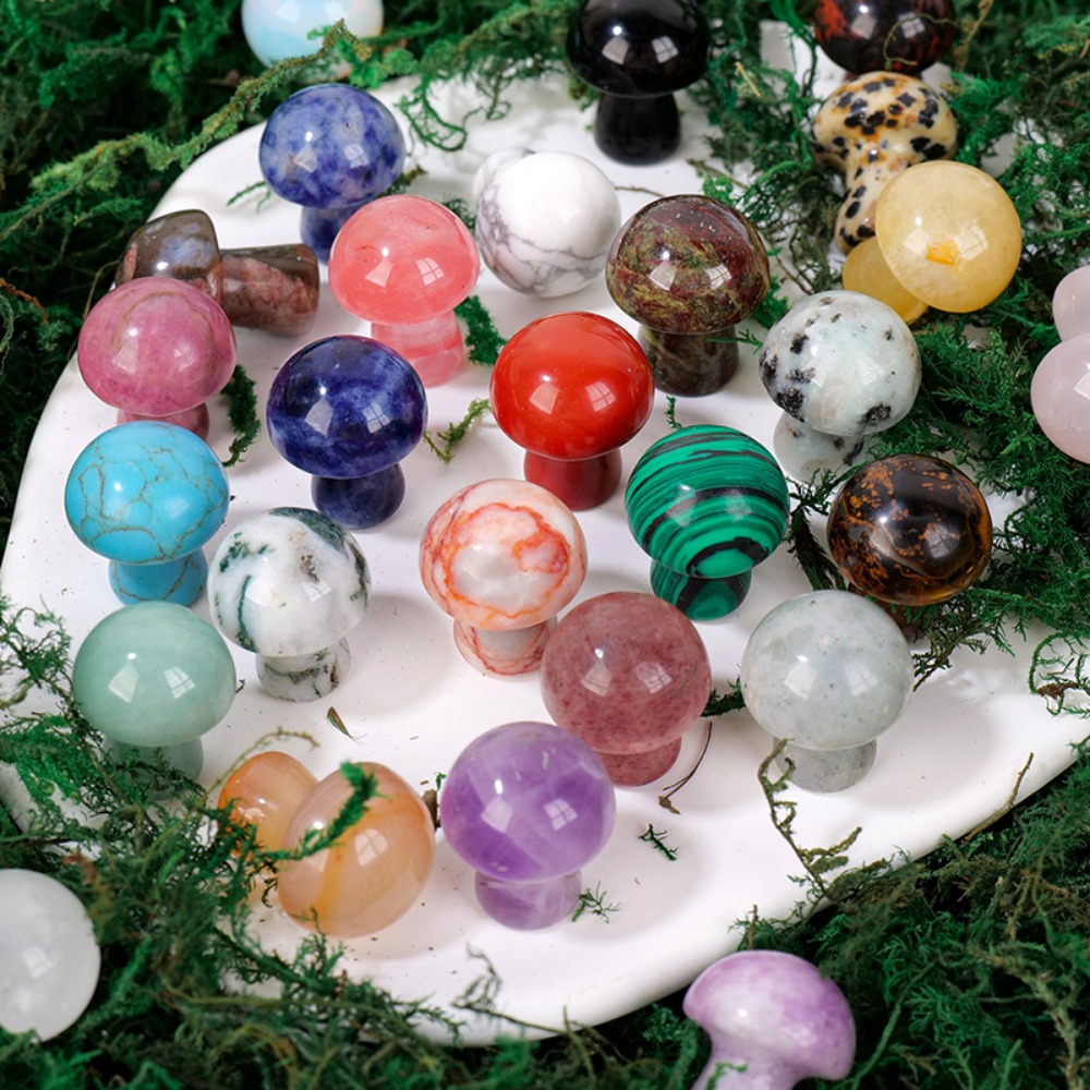 Natural Crystal Mushroom Gemst - Art And Craft Jungle บทวิจารณ์และราคา