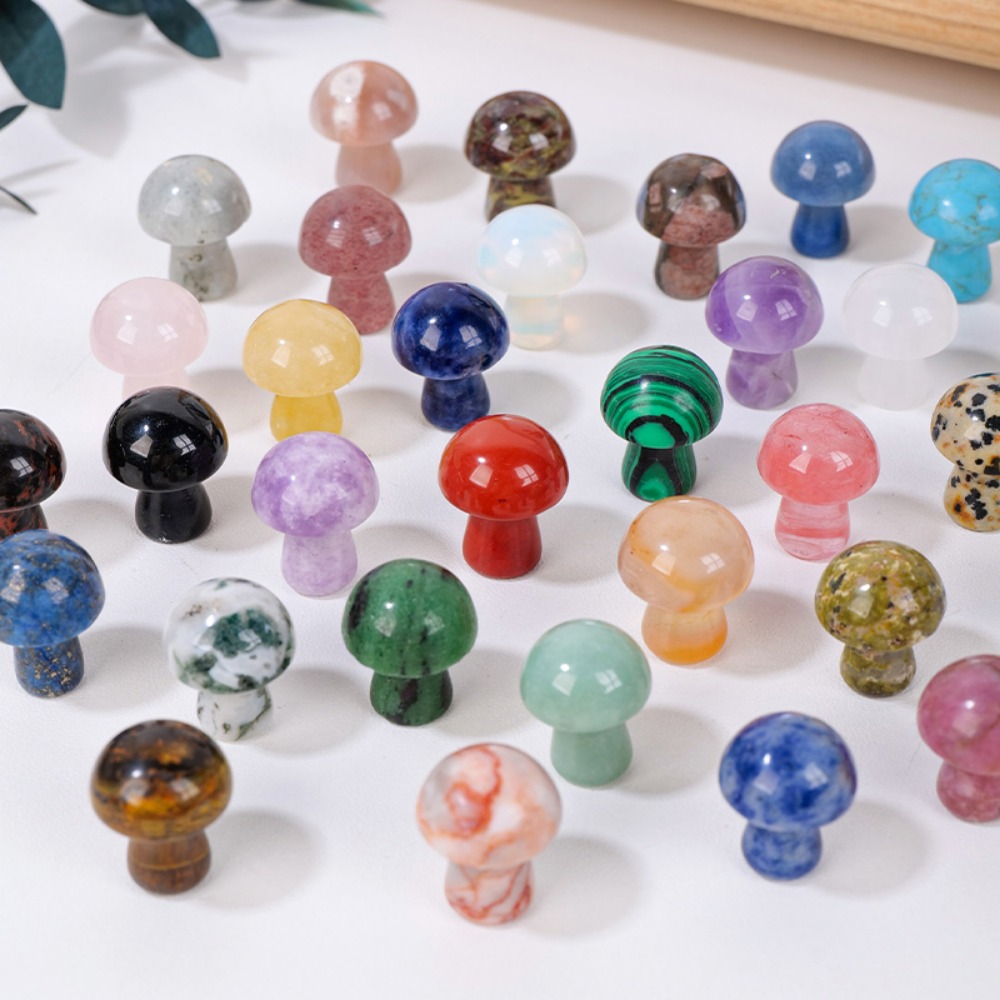 Natural Crystal Mushroom Gemst - Art And Craft Jungle บทวิจารณ์และราคา