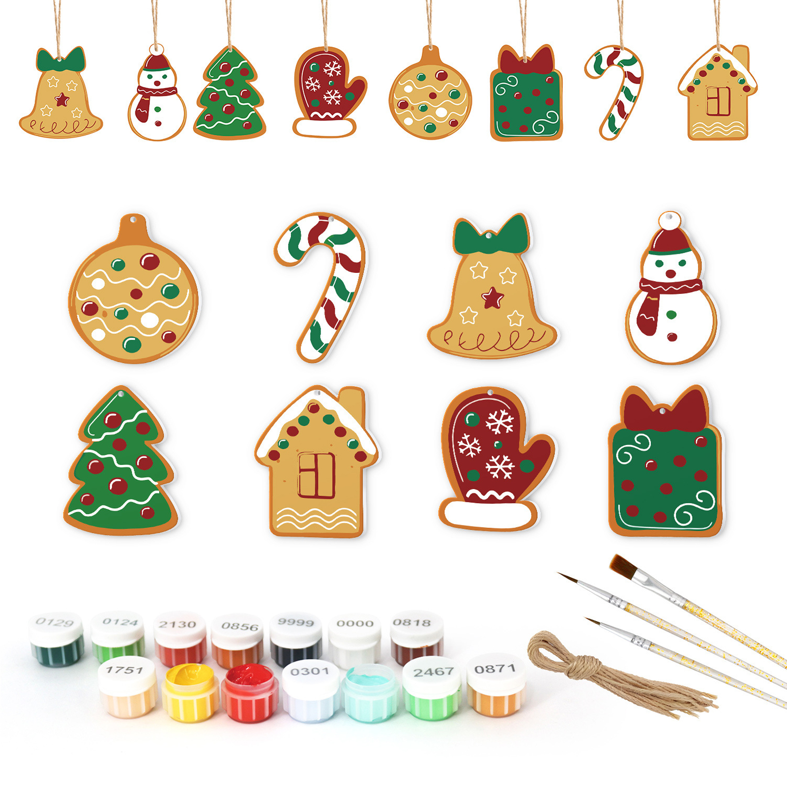8Pcs/set Christmas Tree Hangin - Art And Craft Xmas Tree บทวิจารณ์และราคา