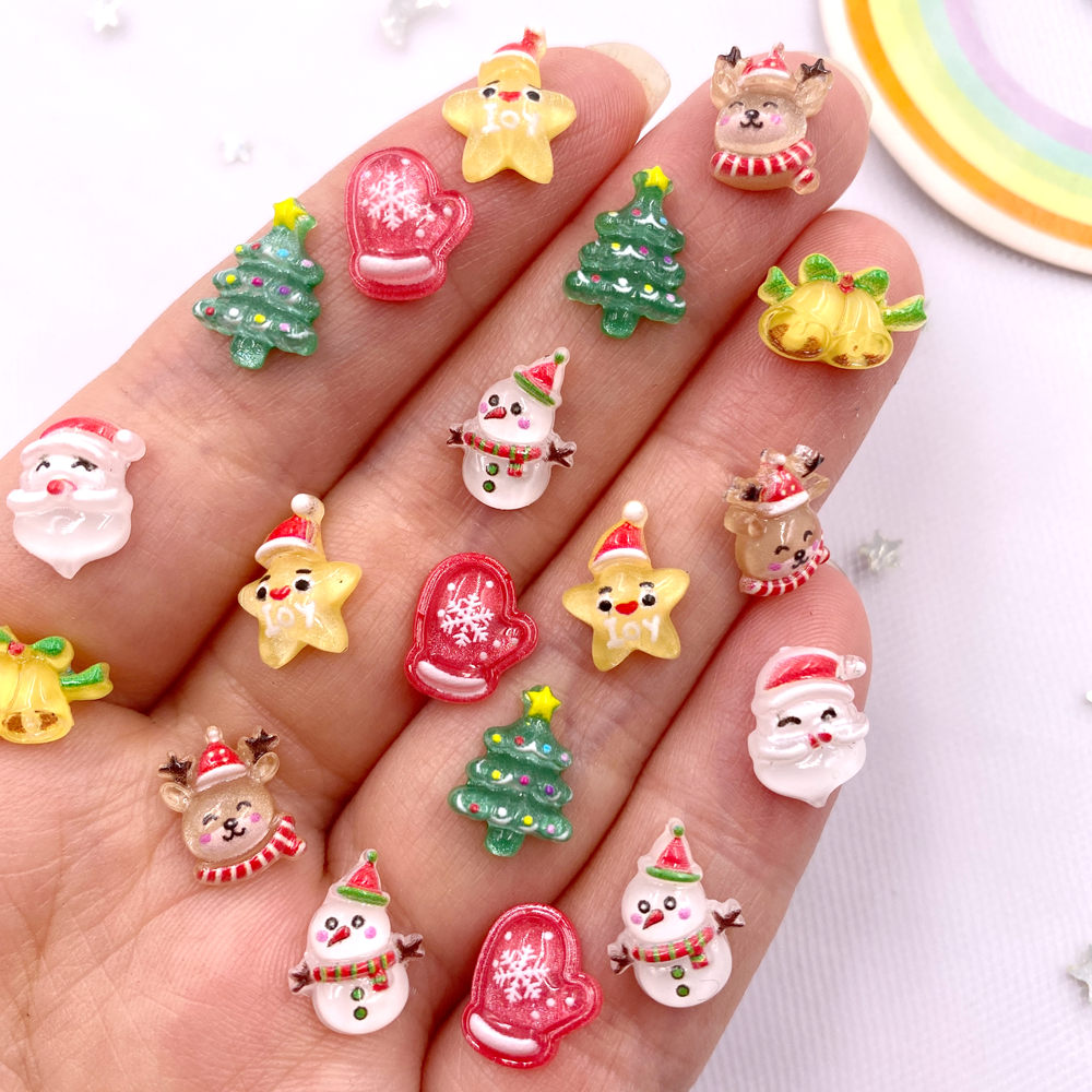 50pcs Resin Mini Colorful Chri - Art Craft Christmas Tree บทวิจารณ์และราคา