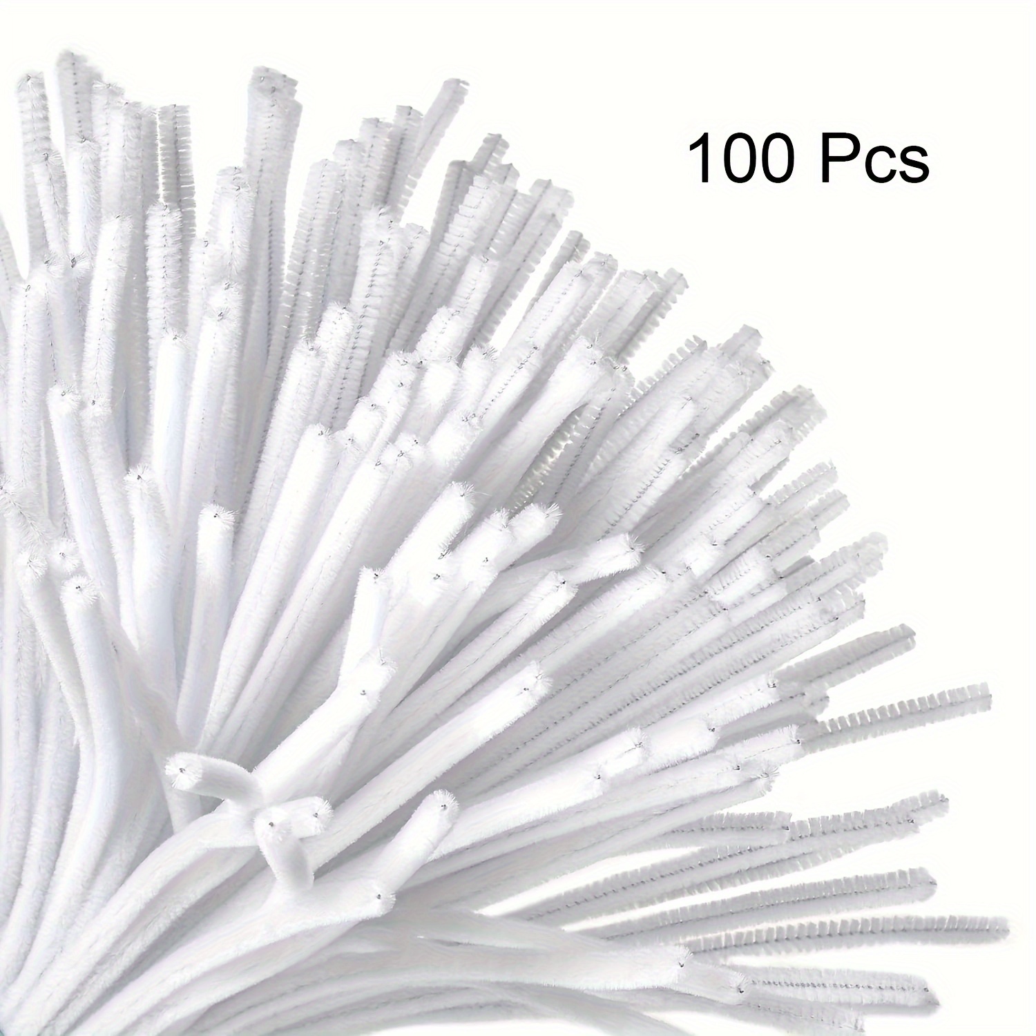 100 Pcs White Pipe Cleaners,Pi - Art Craft Things บทวิจารณ์และราคา