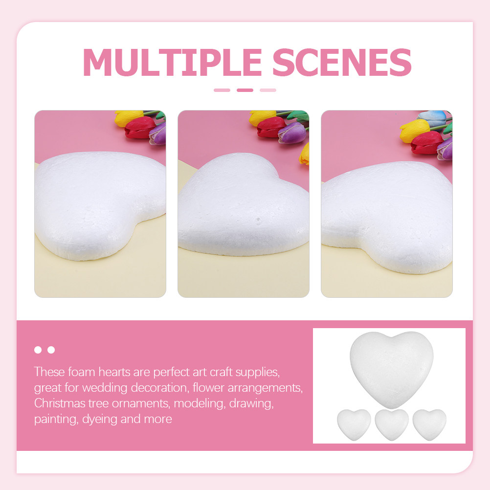 4Pcs Love Heart Foam Shapes Cr - Art And Craft Valentine บทวิจารณ์และราคา