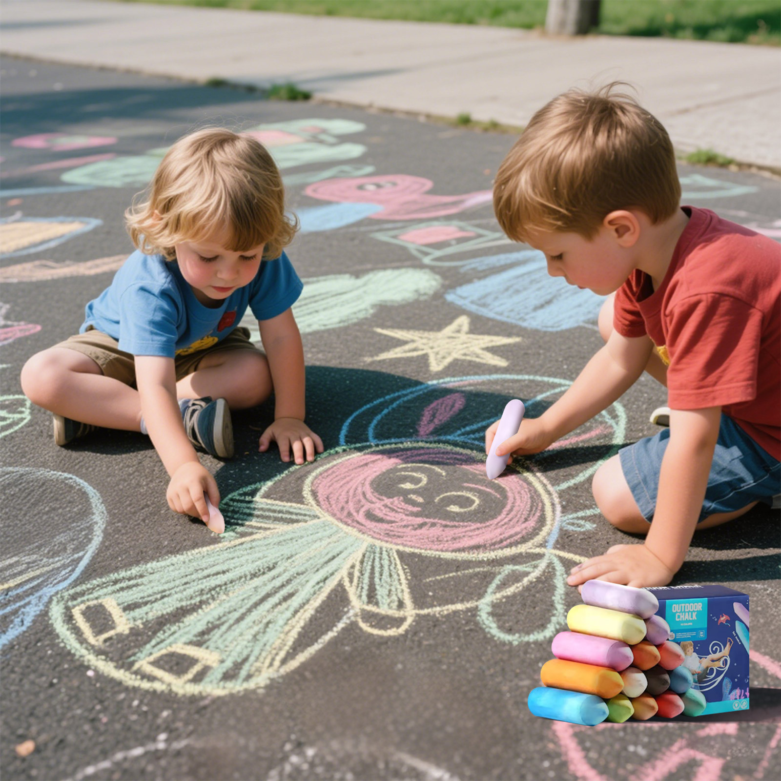Washable Jumbo Sidewalk Colors - Art Craft Jumbo บทวิจารณ์และราคา
