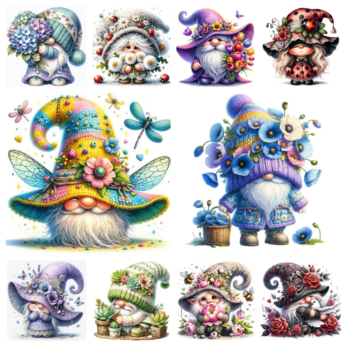 Watercolor Gnome Spring DIY Fu - Art And Craft Valentine บทวิจารณ์และราคา