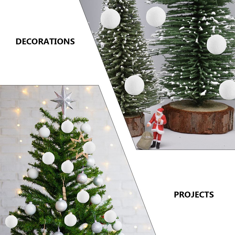 12Pcs White Xmas Ball Christma - Art And Craft Xmas Tree บทวิจารณ์และราคา