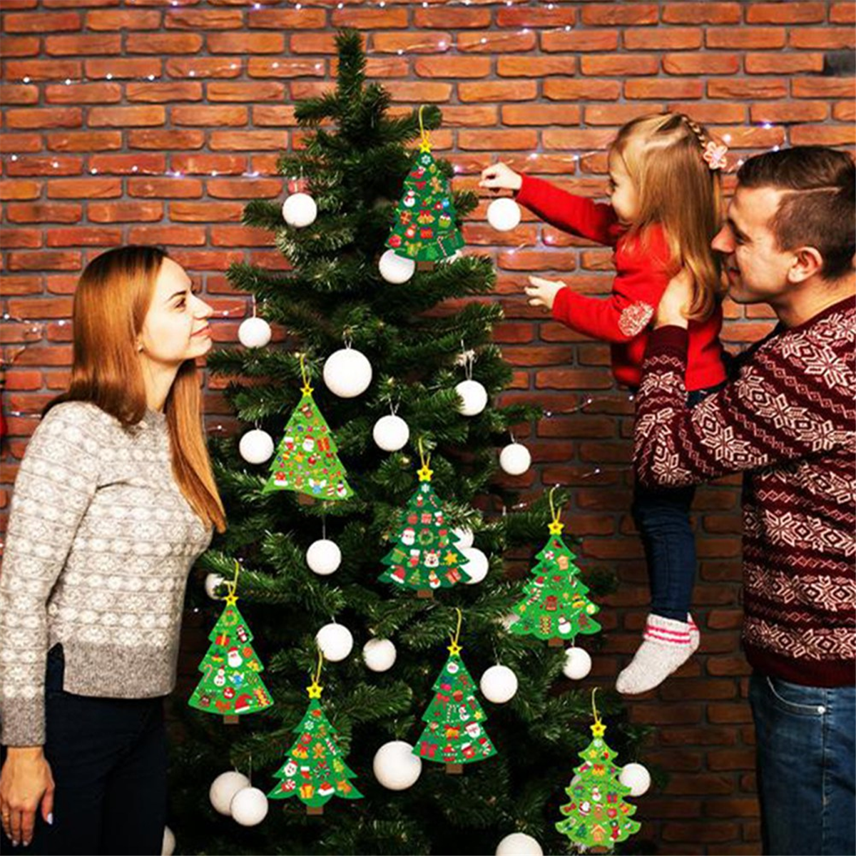 A11I 24PCS Christmas Tree DIY  - Art And Craft Xmas Tree บทวิจารณ์และราคา