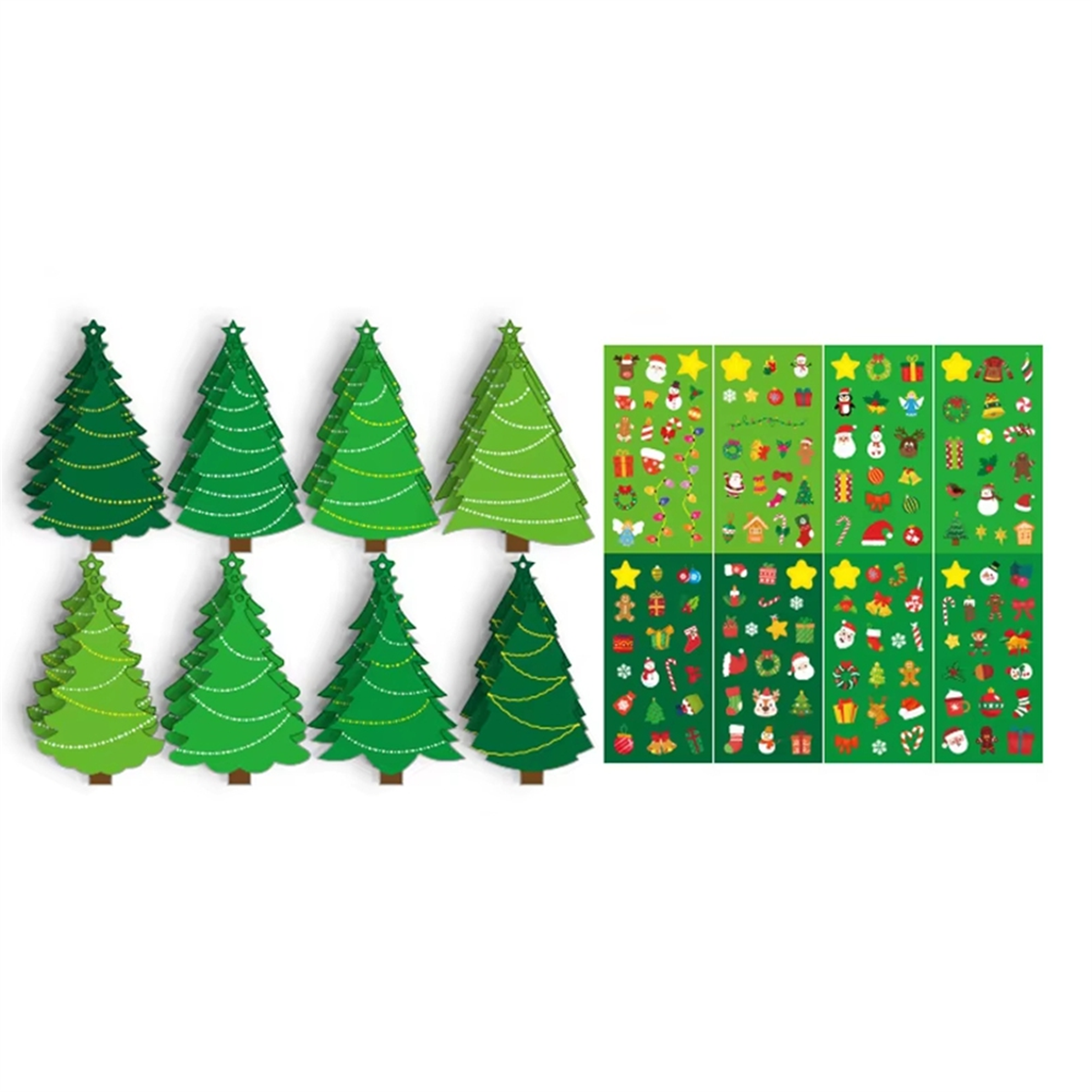 A11I 24PCS Christmas Tree DIY  - Art And Craft Xmas Tree บทวิจารณ์และราคา